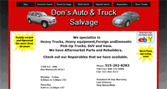 Desktop Screenshot of donsautoandtrucksalvage.com